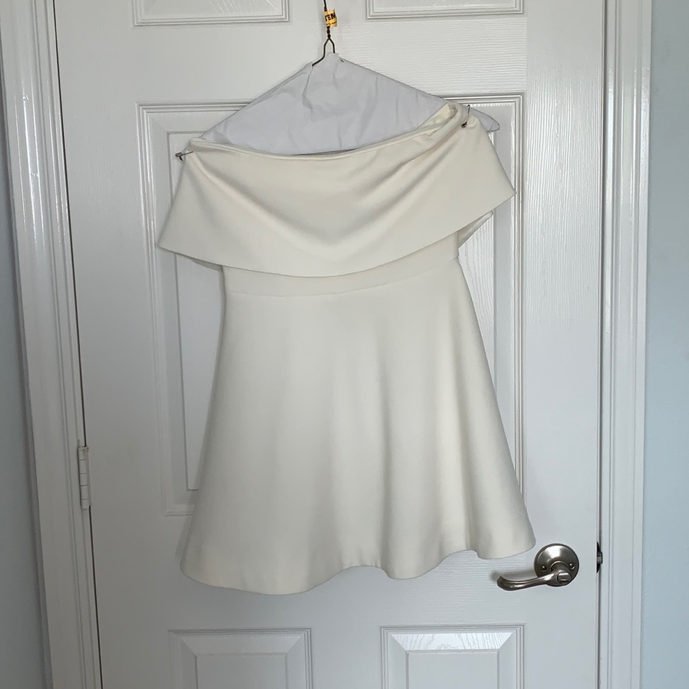 White/ivory strapless dress